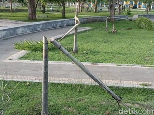 Fasilitas di Taman Batas Kota Bima Dirusak OTK, DLH Lapor Polisi