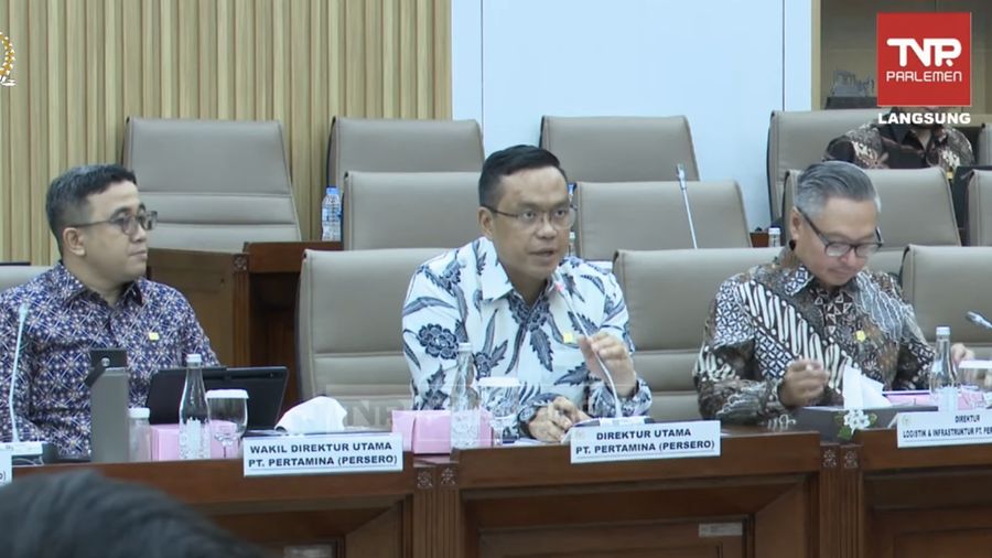 Komisi VI DPR RI RDP Dengan Dirut PT Pertamina. (Tangkapan Layar)