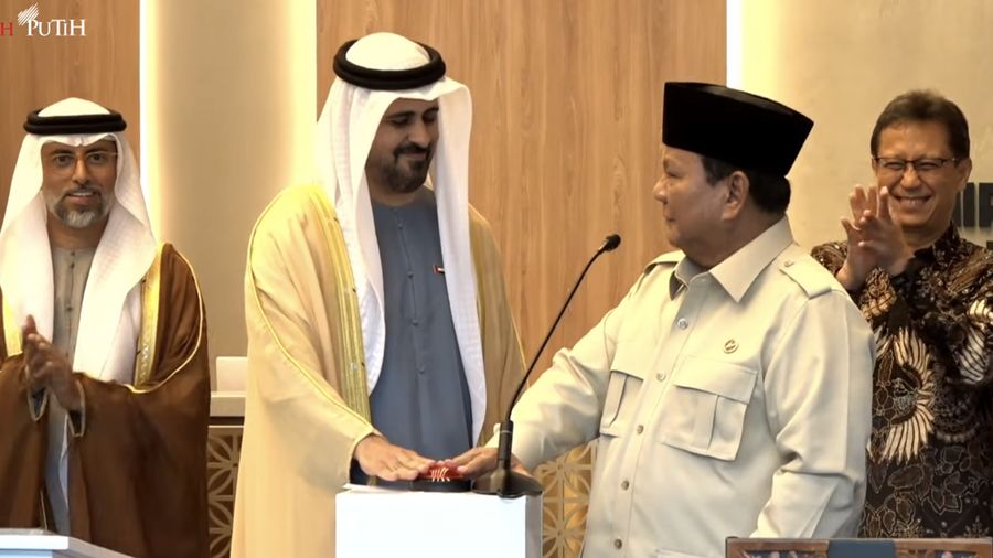 Presiden RI Prabowo menghadiri peresmian Rumah Sakit Kardiologi Emirates Indonesia di Solo, Jawa Tengah, Rabu (19/11/2025).( Tangkapan Layar Youtube)