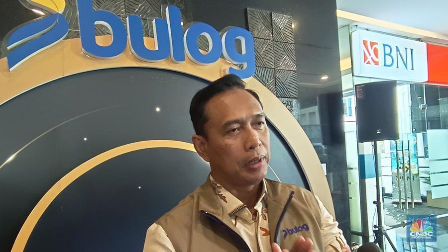 Direktur Utama Perum Bulog, Ahmad Rizal Ramdhani saat ditemui di kantornya, Jakarta, Kamis (20/11/2025). (CNBC Indonesia/Martyasari Rizki)