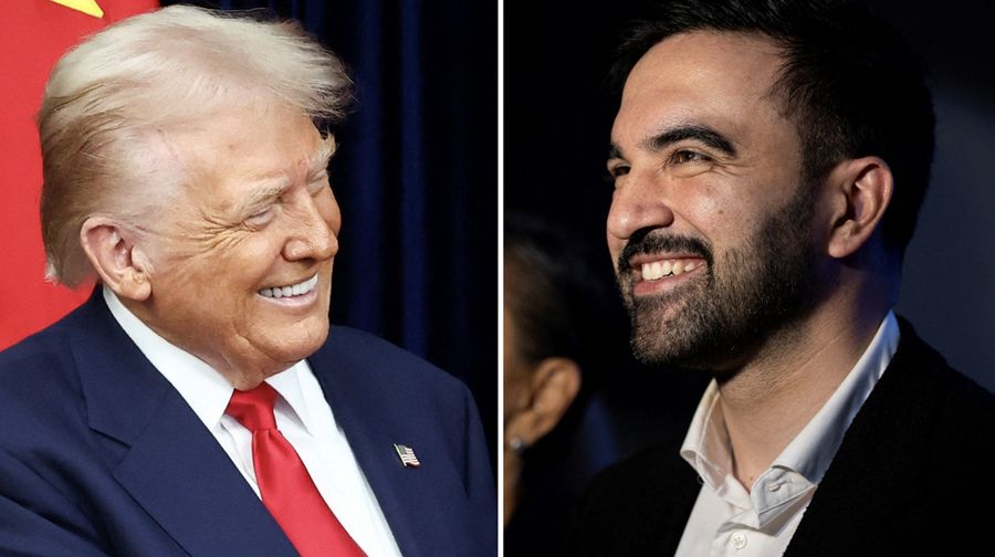 Foto kombinasi Donald Trump-Mamdani. (Reuters)