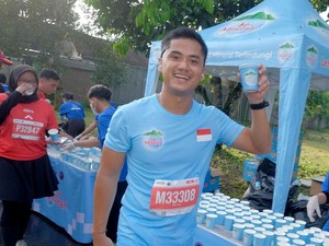 Le Minerale Jadi Official Mineral Water Ajang Lari Elite Borobudur Marathon