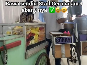 Viral Pernikahan Unik Gen Z Hadirkan Food Stall Kaki Lima Plus Abangnya