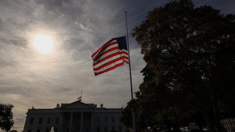 Upacara pemakaman mantan Wakil Presiden AS Dick Cheney berlangsung di Katedral Nasional Washington, di Washington, D.C., AS, 20 November 2025. (REUTERS/Jonathan Ernst)