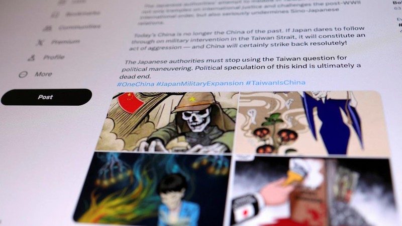 A man passes by the entrance to DDC music club featuring concert posters including Japanese musician Toshio Osumi in Beijing, China, November 21, 2025. REUTERS/Maxim Shemetov