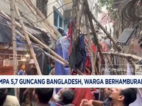 Video: Gempa 5,7 Guncang Bangladesh, Warga Berhamburan