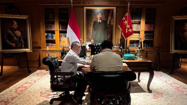Prabowo Temui Dasco di Hambalang, Bahas Berbagai Persoalan Hukum di RI