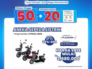 Beli Sepeda Listrik Hemat Banget di Transmart Full Day Sale