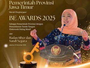 Pemprov Raih Be Award 2025 BSSN RI,Pionir Penerapan Teknologi Informasi