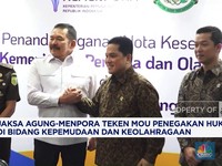 Video: Jaksa Agung -Menpora Teken MoU Penegakan Hukum