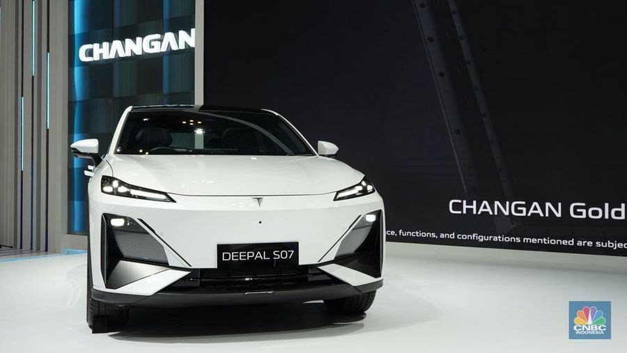 CHANGAN resmi menghadirkan Deepal S07, e-SUV di GJAW, Selasa (25/11/2025). (CNBC Indonesia/Ferry Sandi)