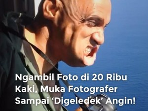 Video: Bentuk Muka Fotografer saat Motret di Ketinggian 20.000 Kaki di Pesawat