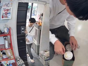 Heboh! Pengantar Makanan Ketahuan Cicip Minuman Pelanggan