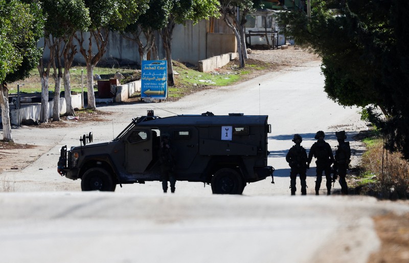 Israel mengumumkan operasi 'kontraterorisme' baru dalam skala besar di Tubas, utara Tepi Barat yang diduduki, Kamis (27/11/2025). (REUTERS/Mohamad Torokman)