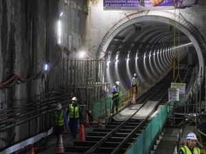 Terowongan MRT Bundaran HI-Kota Tersambung!