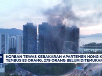 Video: Korban Tewas Kebakaran Apartemen Hong Kong Tembus 83 Orang