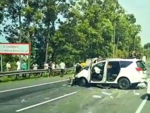 Tabrakan Beruntun 3 Kendaraan di Tol Purbaleunyi, 3 Orang Terluka