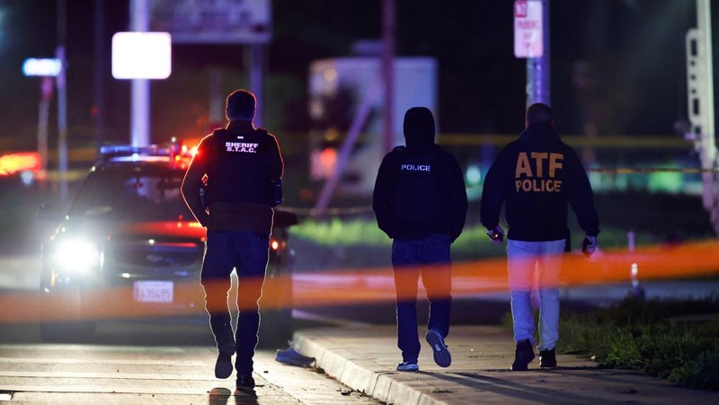 Empat orang tewas setelah 14 orang ditembak di sebuah acara ulang tahun anak di California utara pada Sabtu (29/11/2025) malam. (REUTERS/Fred Greaves)