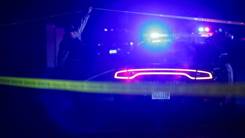 Empat orang tewas setelah 14 orang ditembak di sebuah acara ulang tahun anak di California utara pada Sabtu (29/11/2025) malam. (REUTERS/Fred Greaves)