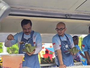 Melihat Menteri Agus Andrianto Jadi Pelayan di Dapur Food Truck Matahari Pagi Indonesia