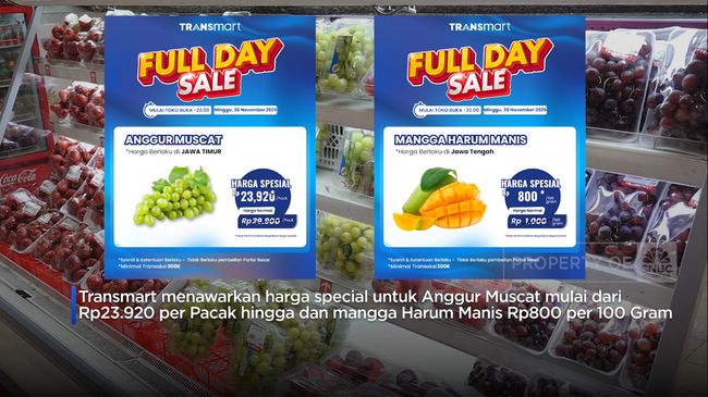 Video: Borong Buah Segar Diskon di Transmart, Mangga Cuma Rp 8.000/kg