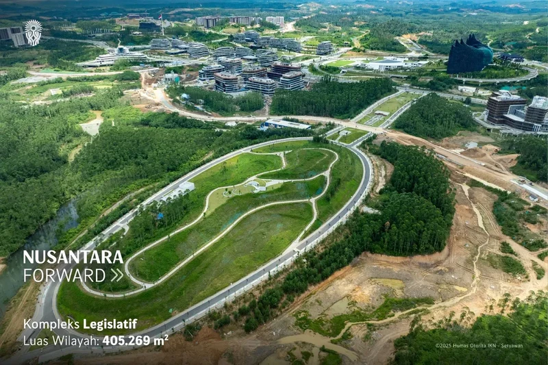 Setelah resmi ditetapkan sebagai pusat pemerintahan Indonesia melalui Peraturan Presiden Nomor 79 Tahun 2025, pembangunan Ibu Kota Nusantara (IKN) memasuki babak kedua. (Dok. IKN)