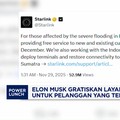 Video: Elon Musk Gratiskan Internet Starlink Pelanggan Banjir Sumatra