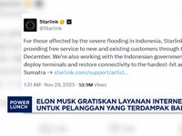 Video: Elon Musk Gratiskan Internet Starlink Pelanggan Banjir Sumatra