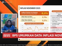 Video: Indonesia Catatkan Inflasi 2,72% (yoy) di November 2025