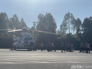 Tiba di Silangit Sumut, Prabowo Lanjut Naik Helikopter Menuju Tapteng