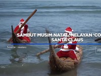 Video: Sambut Musim Natal, Nelayan Huanchaco 'Cosplay' Santa Claus
