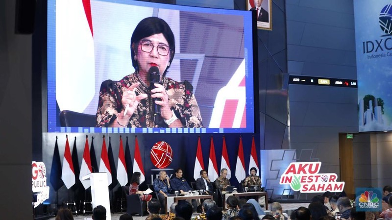 Suasana dialog dalam acara Financial Forum 2025 di Jakarta, Rabu (3/12/2025). (CNBC Indonesia/Tri Susilo)