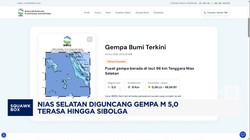 Video: Gempa M 5,0 Guncang Nias Selatan, Terasa hingga Sibolga