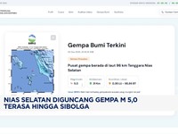 Video: Gempa M 5,0 Guncang Nias Selatan, Terasa hingga Sibolga