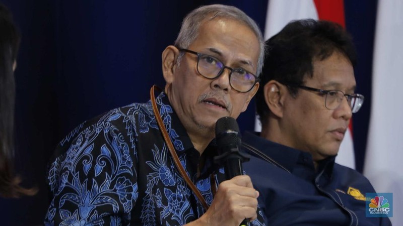 Suasana dialog dalam acara Financial Forum 2025 di Jakarta, Rabu (3/12/2025). (CNBC Indonesia/Tri Susilo)