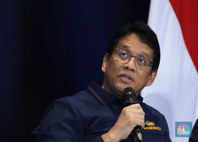 Suasana dialog dalam acara Financial Forum 2025 di Jakarta, Rabu (3/12/2025). (CNBC Indonesia/Tri Susilo)