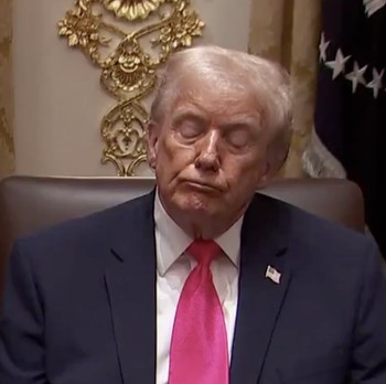 Momen Donald Trump Ngantuk hingga Ketiduran saat Rapat Kabinet