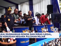 Video: Bea Cukai Musnahkan Rokok & Miras Ilegal Senilai Puluhan Miliar