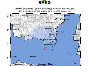 Gempa 4,8 M Getarkan Kalsel, Berpusat di Tanah Laut