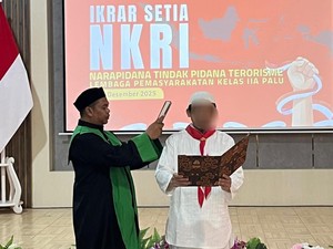 Napiter di Lapas Palu Nyatakan Ikrar Setia ke NKRI