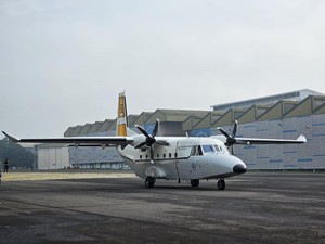 Pesawat NC212i Made in Bandung buat TNI AU Dikirim ke Malang