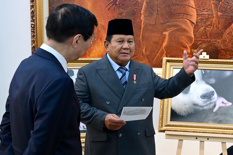 Presiden Prabowo Subianto menerima kunjungan Ketua MPR RRT Wang Huning, di Istana Negara, Jakarta, Kamis (4/12/2025). (Dok. Biro Pers Sekretariat Presiden/Muchlis Jr)