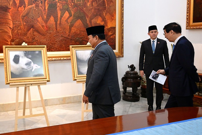 Presiden Prabowo Subianto menerima kunjungan Ketua MPR RRT Wang Huning, di Istana Negara, Jakarta, Kamis (4/12/2025). (Dok. Biro Pers Sekretariat Presiden/Muchlis Jr)