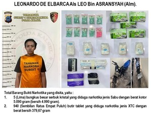 Bawa 5 Kg Sabu, Pria di Banjarmasin Dibekuk Ditnarkoba Polda Kalsel