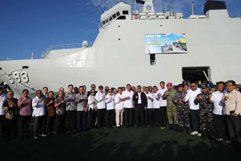 Menteri Pertanian (Mentan) Andi Amran Sulaiman melepas keberangkatan bantuan pangan