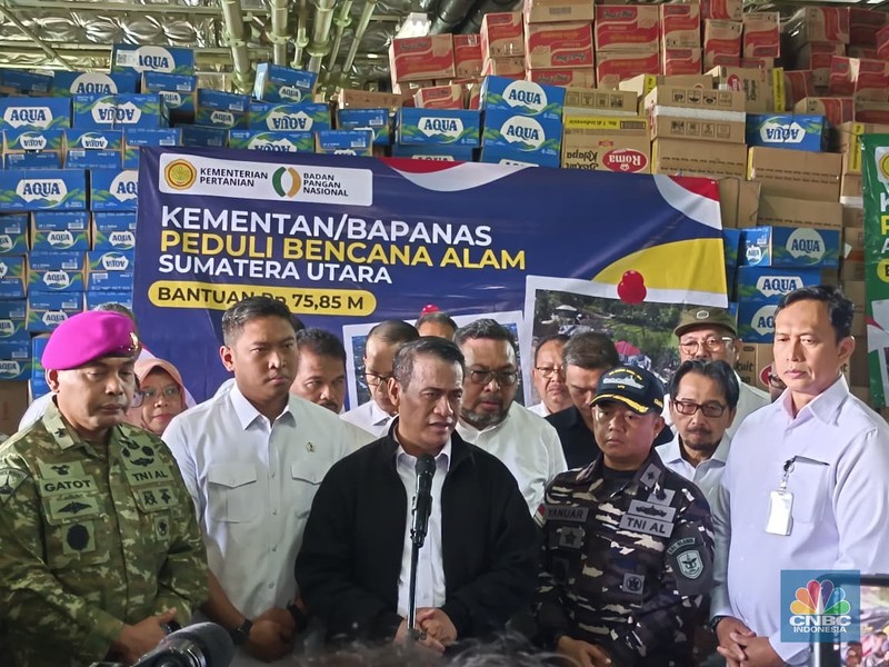 Menteri Pertanian (Mentan) Andi Amran Sulaiman melepas keberangkatan bantuan pangan