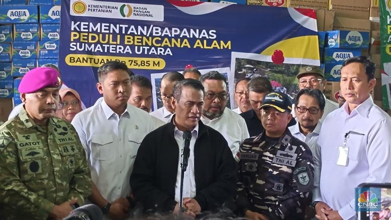 Menteri Pertanian (Mentan) Andi Amran Sulaiman melepas keberangkatan bantuan pangan 