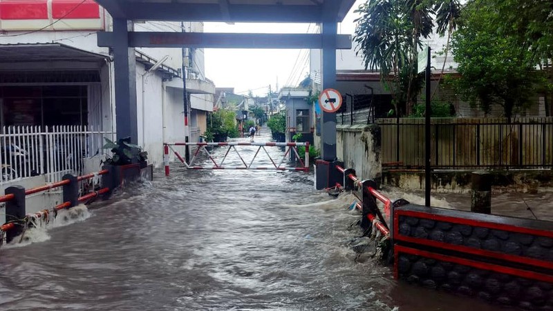 Sejumlah wilayah di Kota Malang, Jawa Timur, terendam banjir setelah hujan berintensitas tinggi mengguyur kota tersebut pada Kamis. (Dok. Detikcom/Muhammad Aminudin)