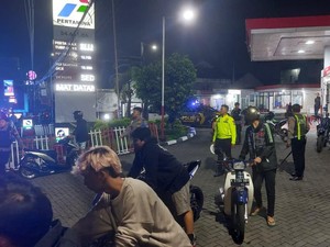 Razia Balap Liar di Kota Malang Sita Puluhan Motor
