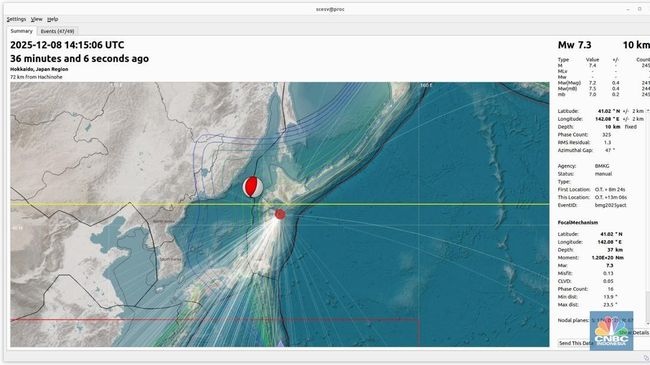 Gempa Besar M7,3 Hantam Pesisir Hokkaido Jepang, Ini Penjelasan BMKG